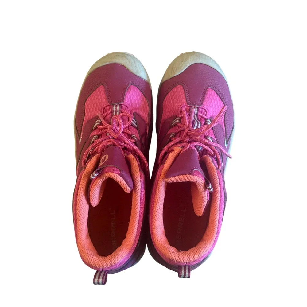 Merrell Chameleon 7 Access Mid Waterproof Hiking Boots Berry Pink Kids 4.5M - Picture 9 of 9